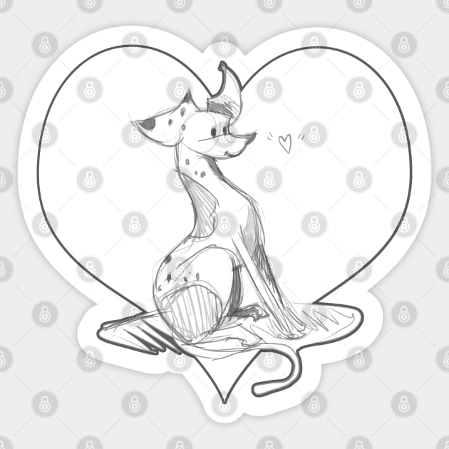 A Matter of the Heart Sticker by Elspeth Rose Design